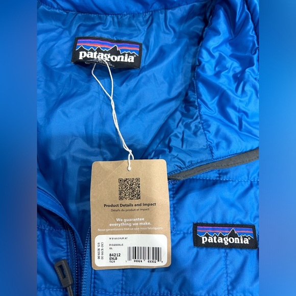 Patagonia Men’s XXL Nano Puff Insulated Jacket Endless Blue NWT Puffer Puffy - Picture 4 of 10
